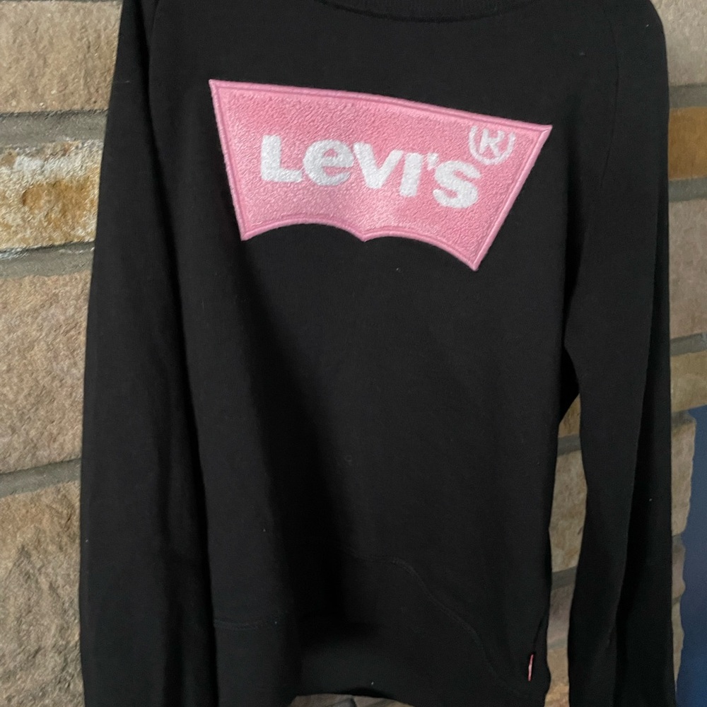 Levi's Black Sweatshirt with Pink Logo